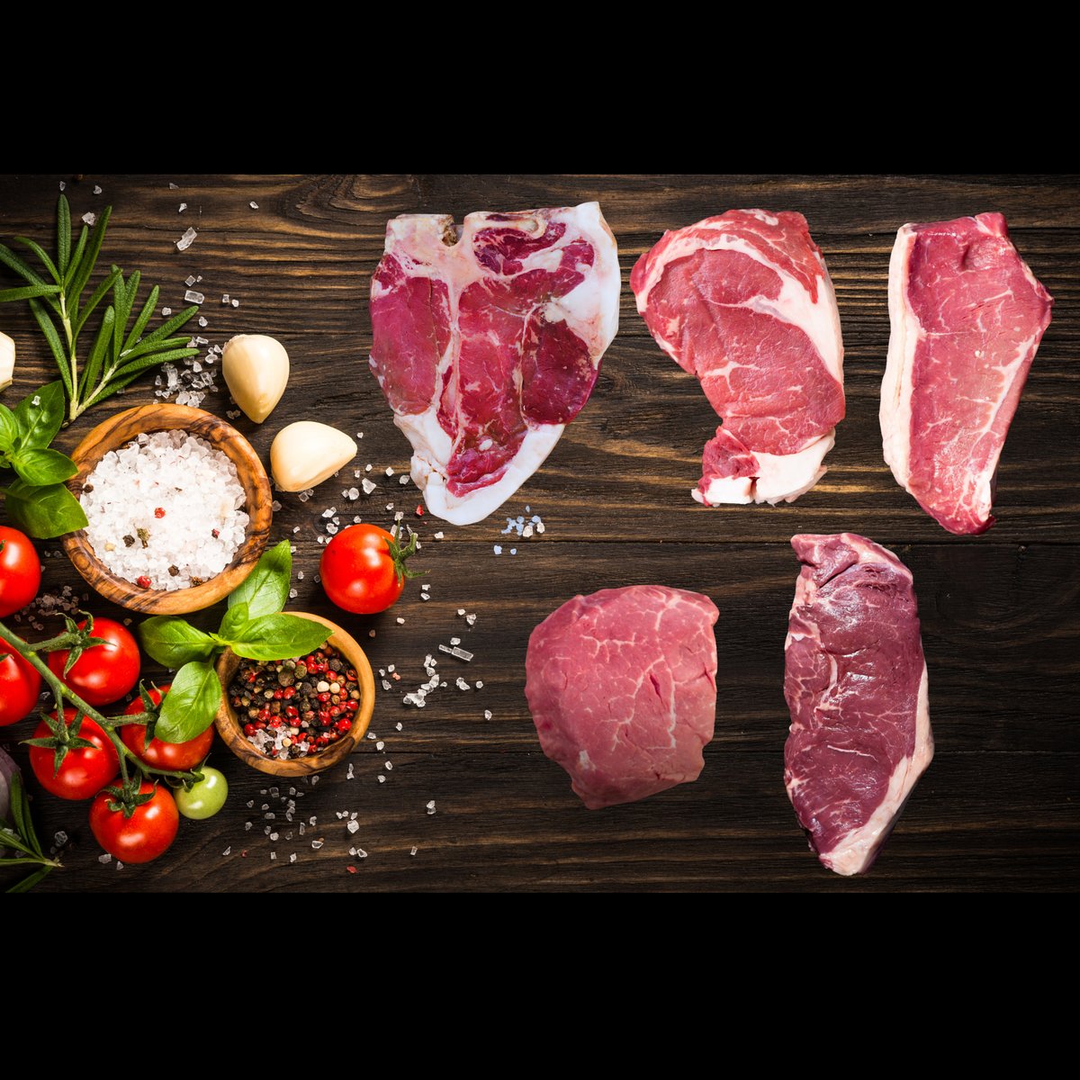 Premium Steak Box flat lay — Farm Fresh Beef